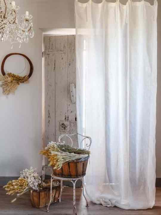 Tenda lino panna 
