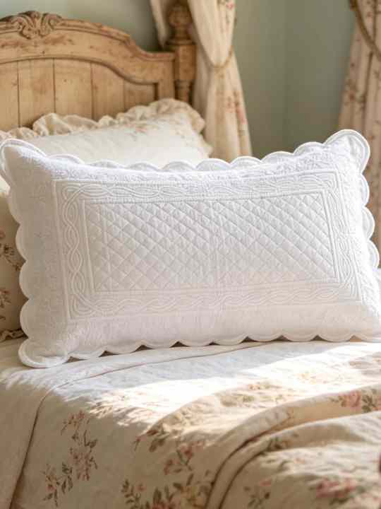 Set 2 Copricuscini in Cotone “Sogno Toscano” Blanc MariClò