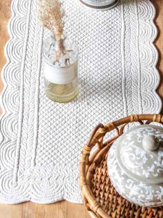 Runner 140 cm trapuntato panna Blanc MariClò